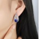 Ruif Jewelry Classic Design S925 Silver 4.18ct Lab Grown Emerald Earrings Red Ruby Royal Blue Sapphire Gemstone Jewelry