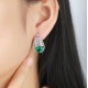 Ruif Jewelry Classic Design S925 Silver 4.18ct Lab Grown Emerald Earrings Red Ruby Royal Blue Sapphire Gemstone Jewelry