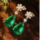 Ruif Jewelry Classic Design S925 Silver 10.98ct Lab Grown Emerald Earrings Gemstone Jewelry