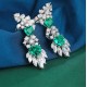 Ruif Jewelry Classic Design S925 Silver 4.53ct  Lab Grown Emerald Earrings Gemstone Jewelry