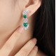 Ruif Jewelry Classic Design S925 Silver 4.53ct  Lab Grown Emerald Earrings Gemstone Jewelry