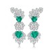 Ruif Jewelry Classic Design S925 Silver 4.53ct  Lab Grown Emerald Earrings Gemstone Jewelry