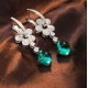 Ruif Jewelry Classic Design S925 Silver 7.24ct Lab Grown Emerald Earrings Gemstone Jewelry