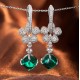 Ruif Jewelry Classic Design S925 Silver 7.24ct Lab Grown Emerald Earrings Gemstone Jewelry