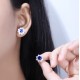 Ruif Jewelry Classic Design S925 Silver 2.2ct Lab Grown Emerald Earrings Red Ruby Royal Blue Sapphire Gemstone Jewelry