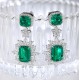 Ruif Jewelry Classic Design S925 Silver 8.33ct Lab Grown Emerald Earrings Gemstone Jewelry