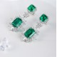 Ruif Jewelry Classic Design S925 Silver 8.33ct Lab Grown Emerald Earrings Gemstone Jewelry