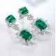 Ruif Jewelry Classic Design S925 Silver 8.33ct Lab Grown Emerald Earrings Gemstone Jewelry