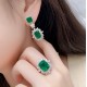 Ruif Jewelry Classic Design S925 Silver 8.33ct Lab Grown Emerald Earrings Gemstone Jewelry