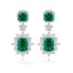 Ruif Jewelry Classic Design S925 Silver 8.33ct Lab Grown Emerald Earrings Gemstone Jewelry