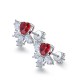 Ruif Jewelry Classic Design S925 Silver 2.315ct Lab Grown Ruby  Earrings Gemstone Jewelry