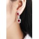 Ruif Jewelry Classic Design S925 Silver 3.62ct Lab Grown Emerald Earrings Red Ruby Royal Blue Sapphire Gemstone Jewelry