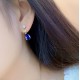 Ruif Jewelry Classic Design S925 Silver 4.22ct Lab Grown Sapphire  Earrings Royal Blue Gemstone Jewelry