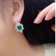 Ruif Jewelry Classic Design S925 Silver 5.78ct Lab Grown Emerald Earrings Red Ruby Royal Blue Sapphire Gemstone Jewelry