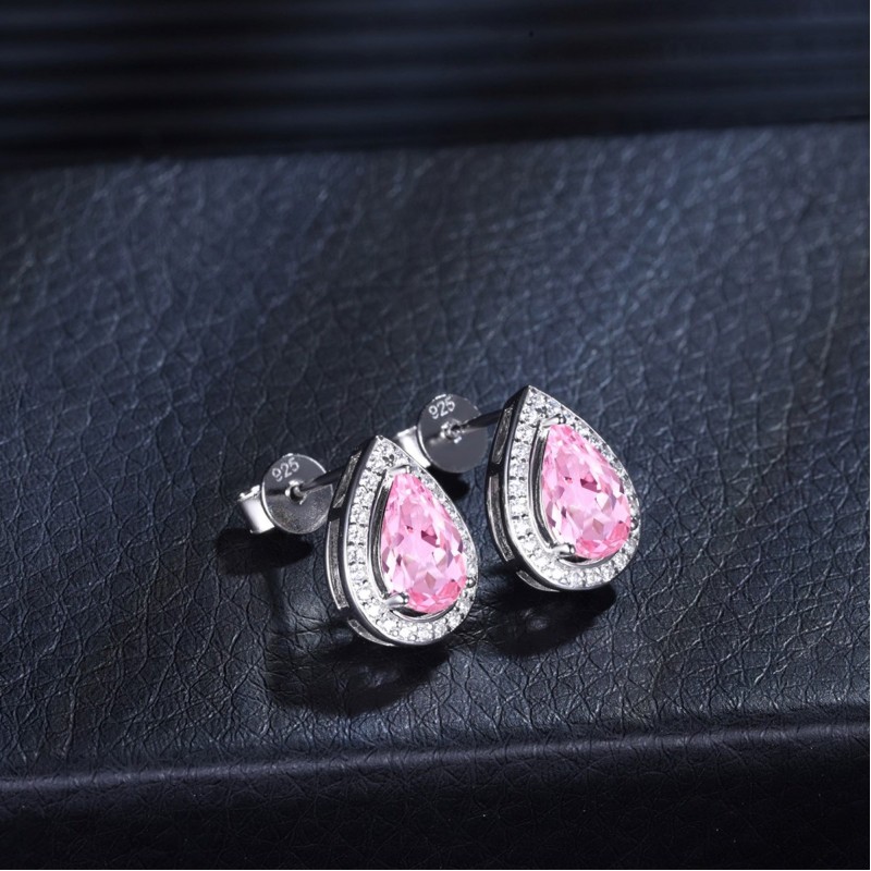 Ruif Jewelry Classic Design S925 Silver 2.68ct Pink Morgant  Earrings Women Jewelry Ladies Party Gift