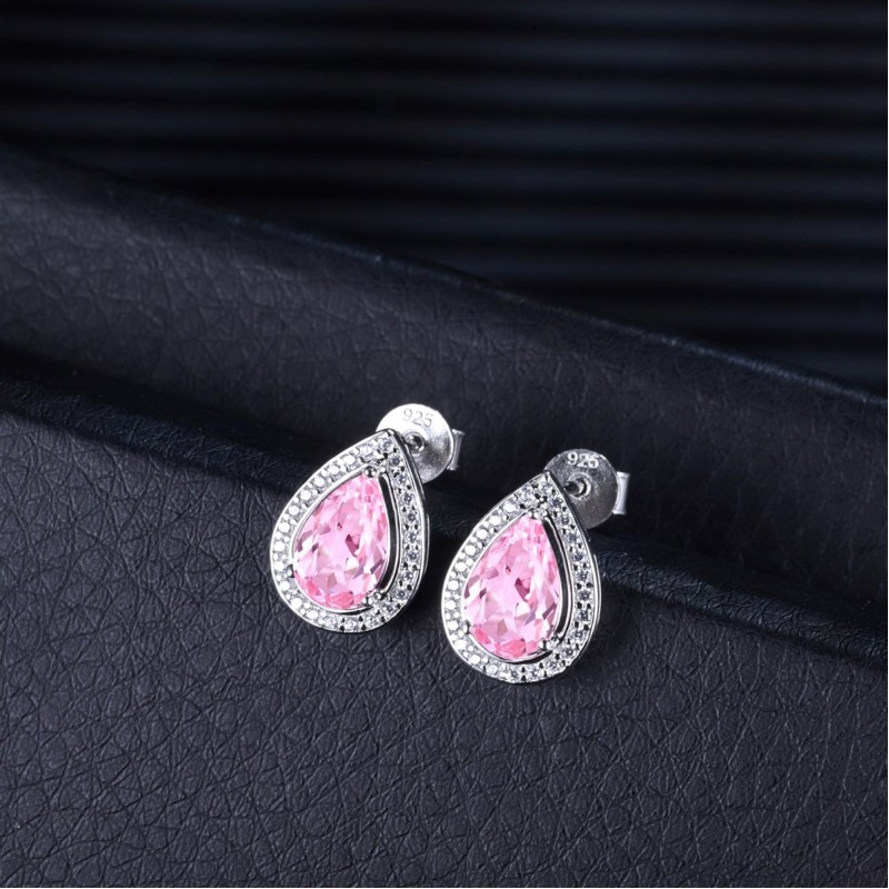 Ruif Jewelry Classic Design S925 Silver 2.68ct Pink Morgant  Earrings Women Jewelry Ladies Party Gift