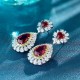 Ruif Jewelry Classic Design S925 Silver 11.73ct Lab Grown Ruby  Earrings Gemstone Jewelry