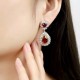 Ruif Jewelry Classic Design S925 Silver 11.73ct Lab Grown Ruby  Earrings Gemstone Jewelry