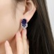 Ruif Jewelry Classic Design S925 Silver 12ct Lab Grown Sapphire  Earrings Royal Blue Gemstone Jewelry