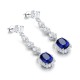 Ruif Jewelry Classic Design S925 Silver 8.96ct Lab Grown Sapphire  Earrings Royal Blue Gemstone Jewelry