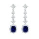 Ruif Jewelry Classic Design S925 Silver 8.96ct Lab Grown Sapphire  Earrings Royal Blue Gemstone Jewelry