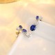 Ruif Jewelry Classic Design S925 Silver 1.916ct Lab Grown Emerald Earrings Red Ruby Royal Blue Sapphire Gemstone Jewelry