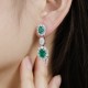 Ruif Jewelry Classic Design S925 Silver 3.62ct Lab Grown Emerald Earrings Red Ruby Royal Blue Sapphire Gemstone Jewelry