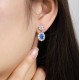 Ruif Jewelry Classic Design S925 Silver 1.498ct Lab Grown Emerald Earrings Red Ruby Royal Blue Sapphire Gemstone Jewelry