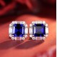 Ruif Jewelry Classic Design S925 Silver 4.56ct Lab Grown Emerald And Ruby Earrings Royal Blue Sapphire Gemstone Jewelry