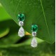 Ruif Jewelry Classic Design S925 Silver 1.19ct Lab Grown Emerald Earrings Red Ruby Royal Blue Sapphire Gemstone Jewelry