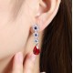 Ruif Jewelry Classic Design S925 Silver 5.37ct Lab Grown Emerald Earrings And Ruby Sapphire Earrings Gemstone Jewelry