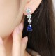 Ruif Jewelry Classic Design S925 Silver 5.37ct Lab Grown Emerald Earrings And Ruby Sapphire Earrings Gemstone Jewelry