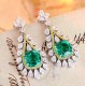 Ruif Jewelry Classic Design S925 Silver 4.22ct Lab Grown Emaerald Earrings Gemstone Jewelry