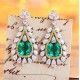 Ruif Jewelry Classic Design S925 Silver 4.22ct Lab Grown Emaerald Earrings Gemstone Jewelry