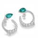 Ruif Jewelry Classic Design S925 Silver 3.32ct Lab Grown Emerald Earrings Gemstone Jewelry