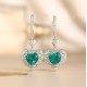 Ruif Jewelry Classic Design S925 Silver 4.9ct Lab Grown Emerald Earrings Red Ruby Royal Blue Sapphire Gemstone Jewelry