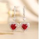 Ruif Jewelry Classic Design S925 Silver 4.9ct Lab Grown Emerald Earrings Red Ruby Royal Blue Sapphire Gemstone Jewelry