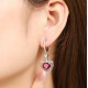 Ruif Jewelry Classic Design S925 Silver 4.9ct Lab Grown Emerald Earrings Red Ruby Royal Blue Sapphire Gemstone Jewelry