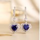 Ruif Jewelry Classic Design S925 Silver 4.9ct Lab Grown Emerald Earrings Red Ruby Royal Blue Sapphire Gemstone Jewelry