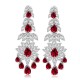 Ruif Jewelry Classic Design S925 Silver 6.315ct Lab Grown Ruby  Earrings Gemstone Jewelry