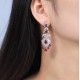 Ruif Jewelry Classic Design S925 Silver 6.315ct Lab Grown Ruby  Earrings Gemstone Jewelry