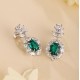 Ruif Jewelry Classic Design S925 Silver 3.59ct Lab Grown Emerald Earrings lab Ruby Royal Blue Sapphire Gemstone Jewelry