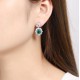 Ruif Jewelry Classic Design S925 Silver 3.59ct Lab Grown Emerald Earrings lab Ruby Royal Blue Sapphire Gemstone Jewelry