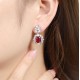 Ruif Jewelry Classic Design S925 Silver 3.59ct Lab Grown Emerald Earrings lab Ruby Royal Blue Sapphire Gemstone Jewelry