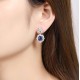 Ruif Jewelry Classic Design S925 Silver 3.59ct Lab Grown Emerald Earrings lab Ruby Royal Blue Sapphire Gemstone Jewelry