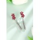 Ruif Jewelry Classic Design S925 Silver 5.25ct Lab Grown Ruby  Earrings Gemstone Jewelry