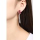 Ruif Jewelry Classic Design S925 Silver 5.25ct Lab Grown Ruby  Earrings Gemstone Jewelry