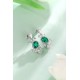 Ruif Jewelry Classic Design S925 Silver 3.72ct Lab Grown Emerald Earrings  Royal Blue Sapphire Gemstone Jewelry