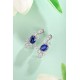 Ruif Jewelry Classic Design S925 Silver 3.72ct Lab Grown Emerald Earrings  Royal Blue Sapphire Gemstone Jewelry