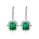 Ruif Jewelry Classic Design S925 Silver 4.79ct  Lab Grown Emerald Earrings Gemstone Jewelry